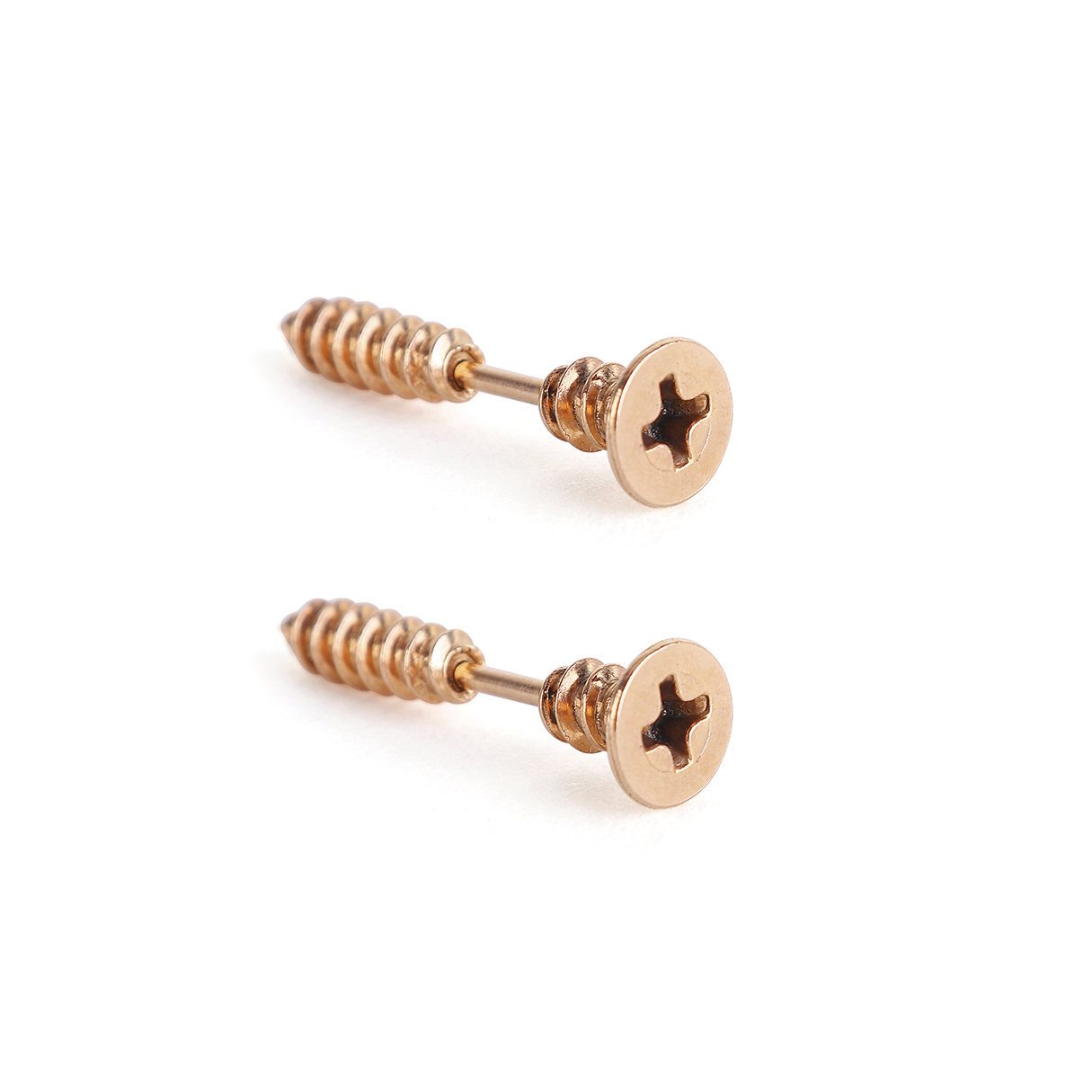 Metal Screw Pin Shape Halloween Stud Earrings