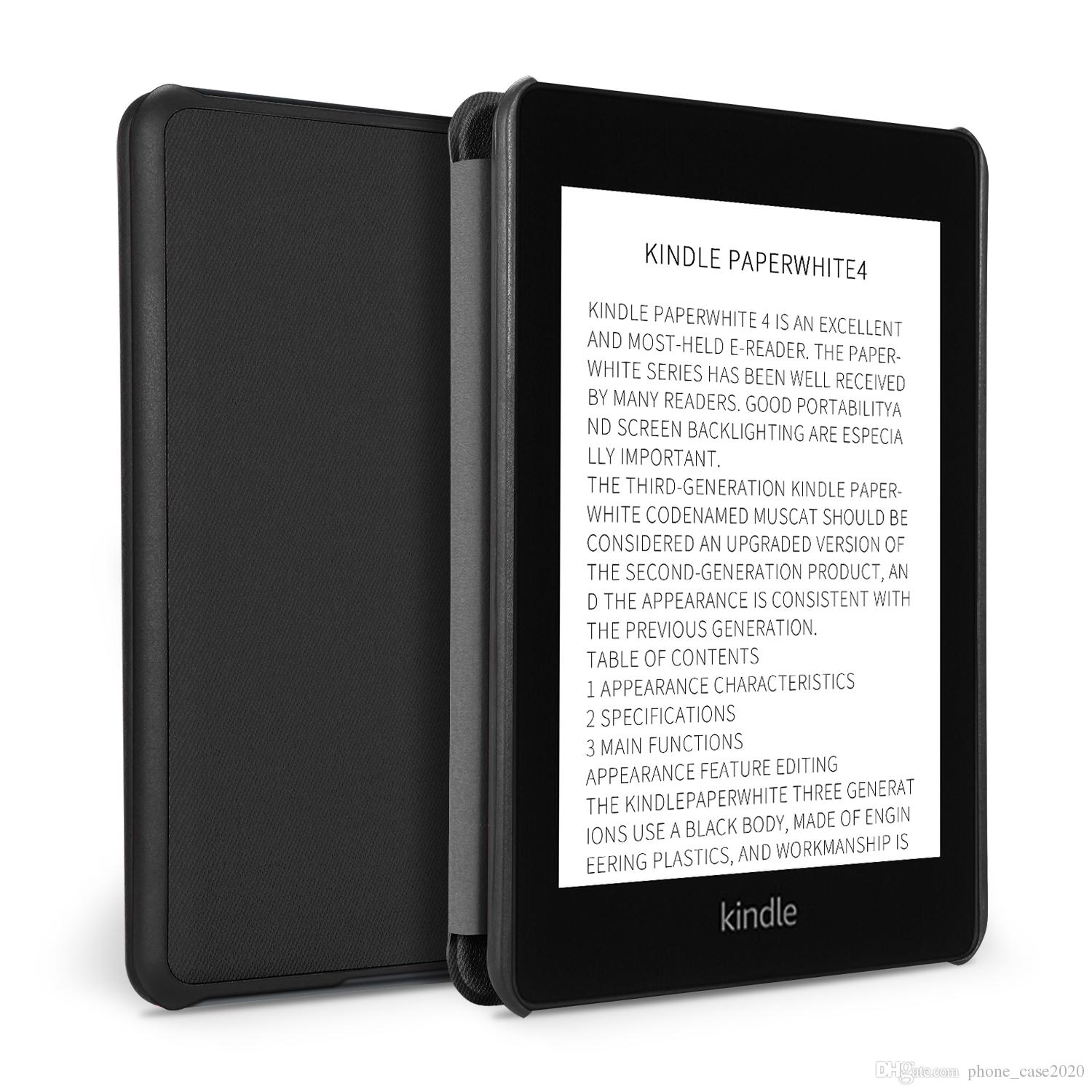 Slim Satin Weaves PU Leather Auto Sleep Smart Flip Stand Case For Amazon Kindle Paperwhite 4 2018