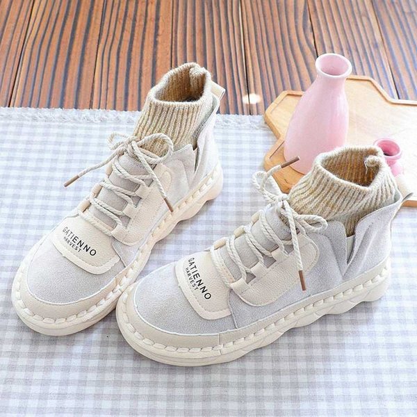 2021 Literary Soft Bottom Short Boots Round Head Lace Up Casual Womens Boots Mori Girl Wool Tube Handmade Ankle r48q# 1