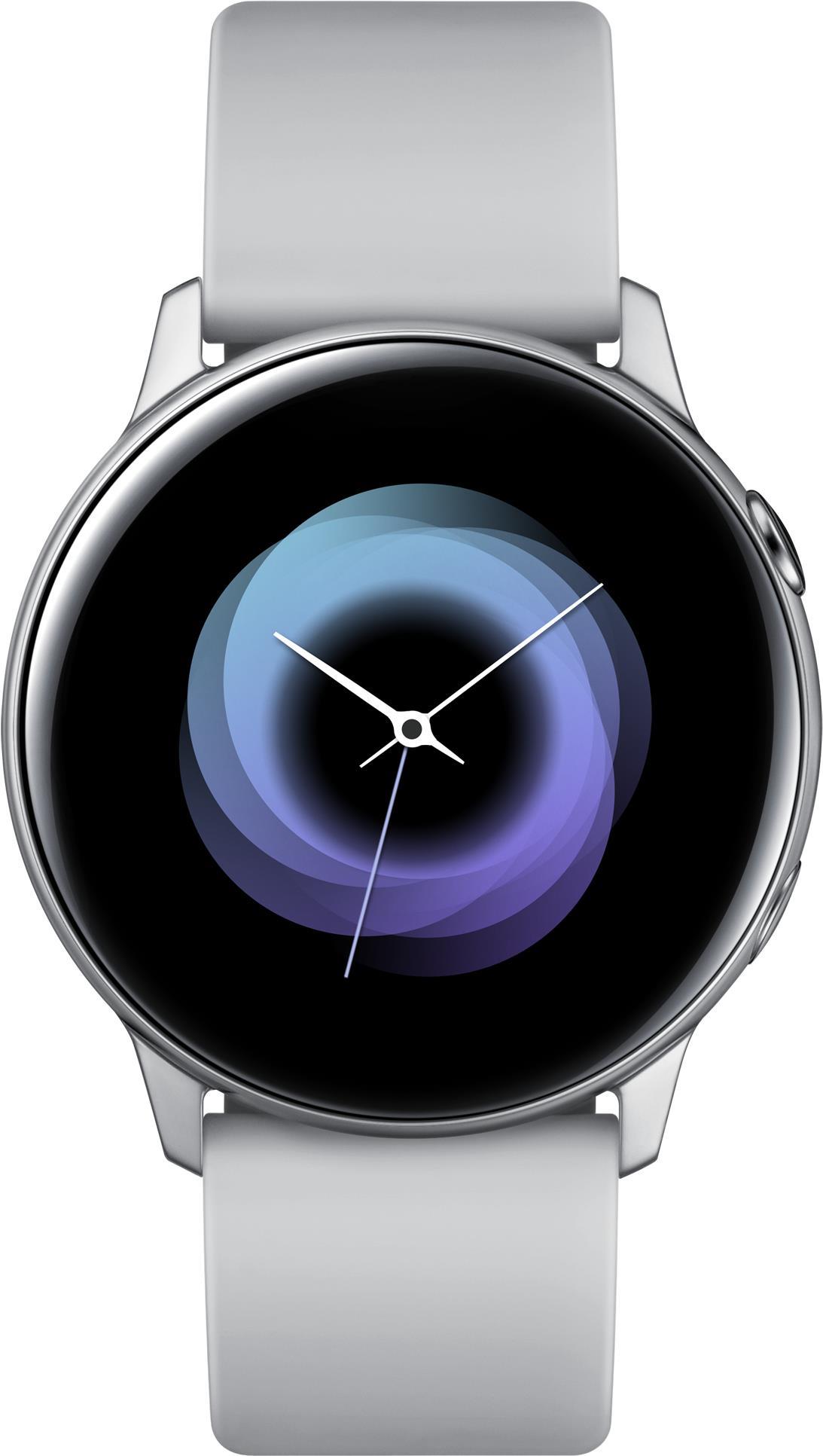 Samsung Galaxy Watch Active - Silber - intelligente Uhr mit Band - Flouroelastomer - Anzeige 2.81 cm (1.1