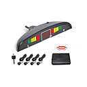 4 Capteur Parking Radar Wireless System-affichage LED et Buzzer Alarm (Blanc, Noir, Argent)