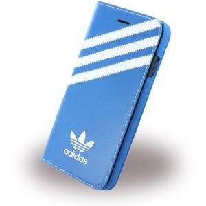 Adidas Basics - Book Cover / Hülle / Handytasche - Apple iPhone 7 - Blau-Weiss (26313)