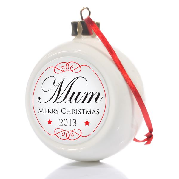 Personalised Mum Christmas Bauble