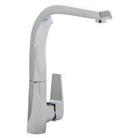 TV5CH-C Single lever Chrome Kitchen Sink Tap - White