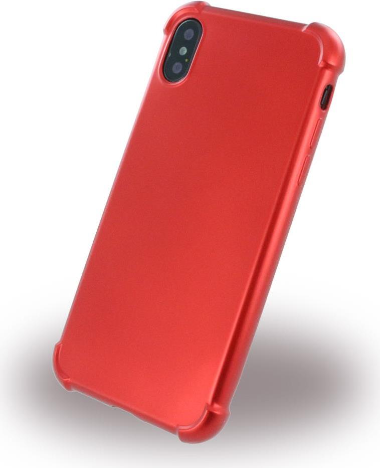 360 Grad - Schutzhülle - Apple iPhone X - Metallisch Rot