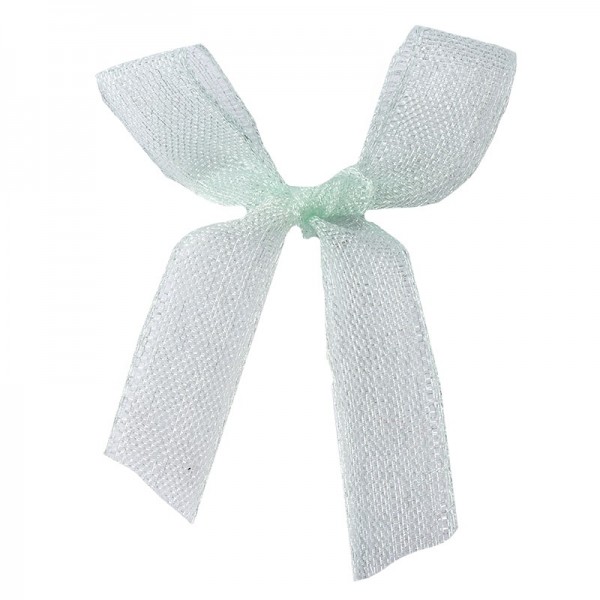 Schleifen, Organza, Bandbreite 7mm, 50 Stück, mint