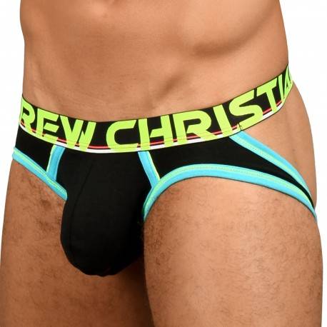 Andrew Christian CoolFlex Modal Active Comfort Jock with Show-It - Black XS