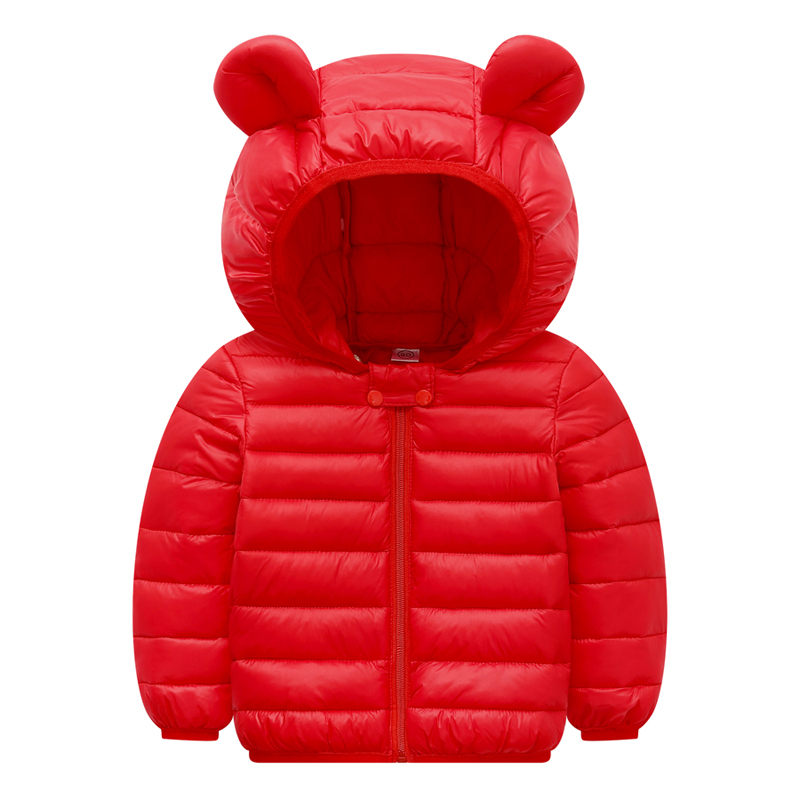 Baby Unisex Sports Coat & Jacket rabbit ears Hooded Autumn Winter Jacket Warm Outerwear Children Wadded jacket Clothes
