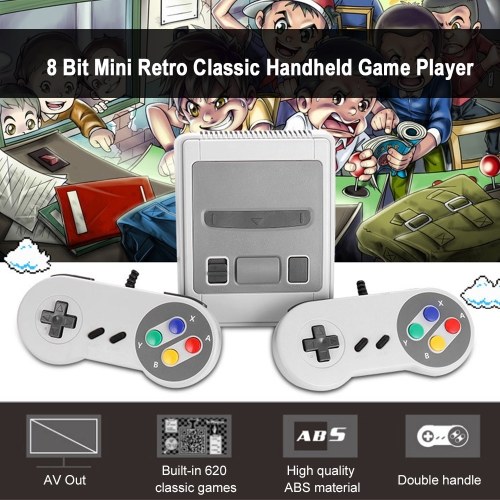 8 Bit Mini Retro Classic Handheld Game Player Family TV Video Game Console Childhood Built-in 620 Classic Games AV Out Support