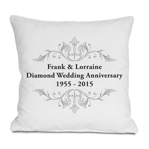 Personalised Diamond Anniversary Cushion