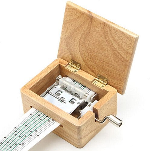 15 Tone DIY Hand-cranked Music Box with Hole Puncher and Paper Tapes