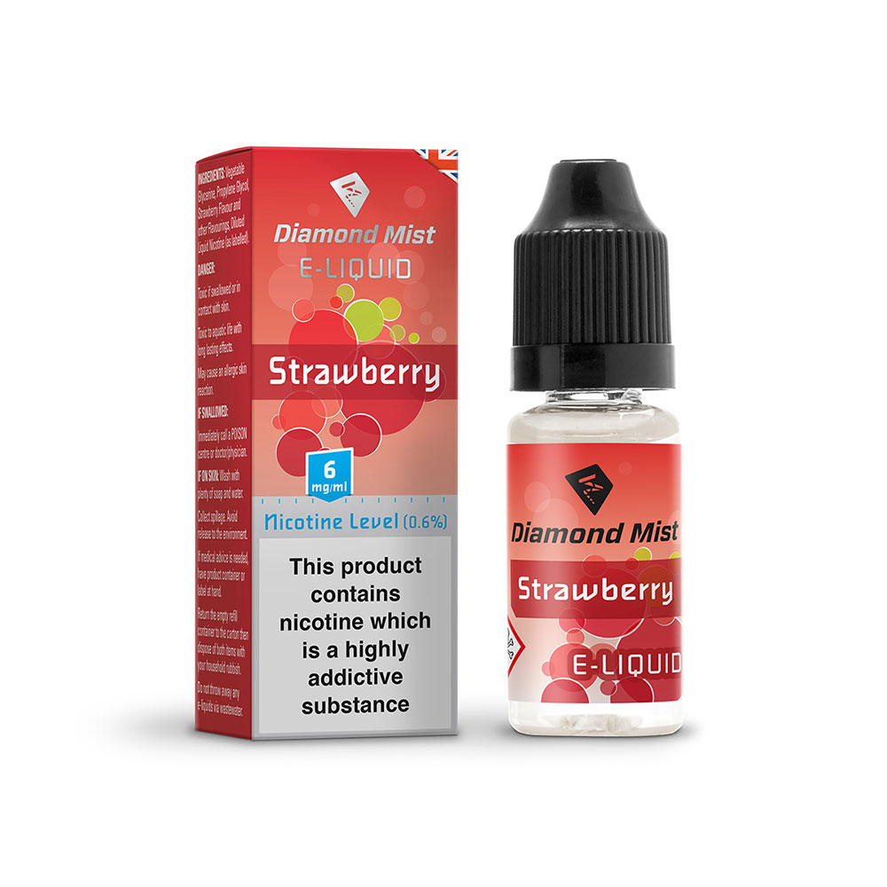 Diamond Mist E-Liquid Strawberry 10ml - 6mg Nicotine