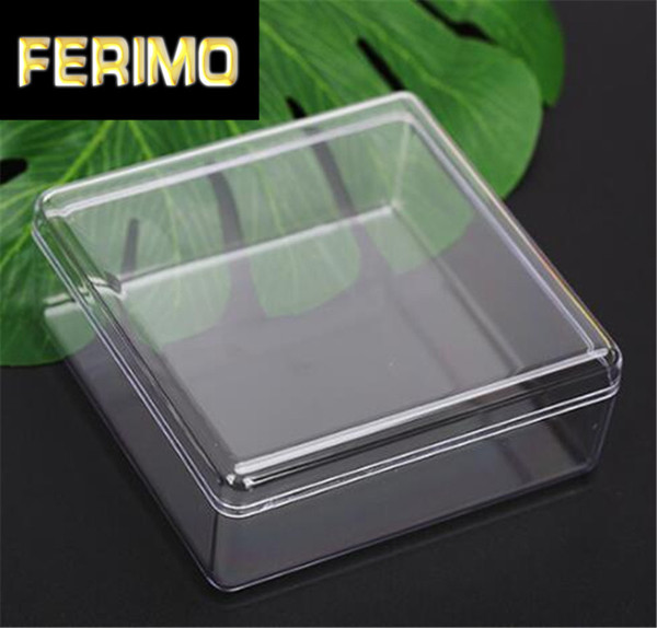 20pcs/lot Multi Size Square Clear Plastic Jewelry Storage Boxes 8x8x8cm Transparent Plastic Gift Box Wedding Party Candy Boxes