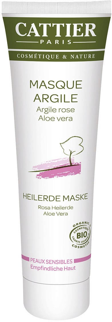 Rosa Heilerde Maske für empfindliche Haut