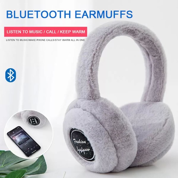 Wireless Bluetooth Earphones With Microphone Music Stereo Earphone Winter Earmuffs Warm Winter Band Headphone For Women Kids Gift