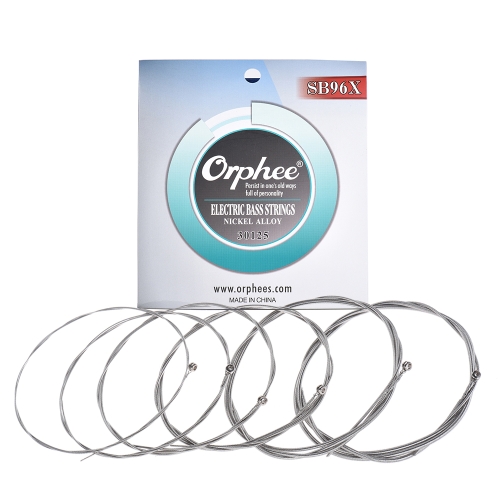 Orphee SB96X 6-string Electric Bass Guitar String 6pcs/ Set(.030-.125) 39 Nickel Alloy Wire Wound Hexagonal Steel Core Normal Light Tension