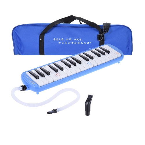Qimei QM32A-9 32 Piano Style teclas del instrumento musical Educación Melódica para principiantes niños regalo de los niños con el bolso que lleva Azul