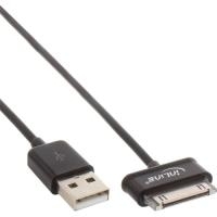 InLine - Lade-/Datenkabel - USB (M) bis Samsung 30-poliger Dockanschluss (M) - 2,0m - Schwarz (31620B)