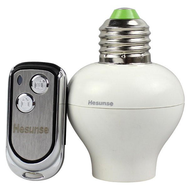 Hesunse E27 One Way Remote Control Lamp Bulb Holder 220V