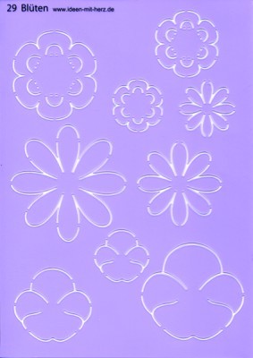 Design-Schablone Nr. 29 "Blüten", DIN A4