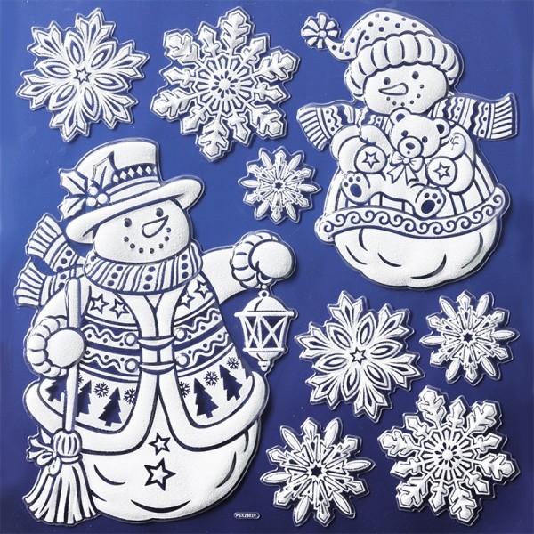 Glimmer-Relief-Sticker XL, Winter 2, 31 x 30 cm