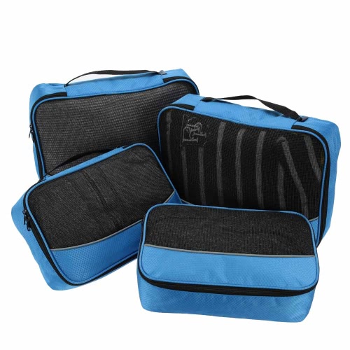 TOMSHOO 4pcs Packing Cubes Clothing Organizer Travel Kit Bags Storage Bags