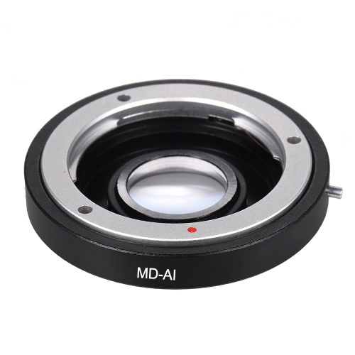 Anillo de adaptador de montaje de lente MD-AI con lente correctora para Minolta MD Objetivo de montaje de MC ajustado para Nikon AI F Monte la cámara para D3200 D5200 D7000 D7200 D800 D700 D300 D90 Focus Infinity