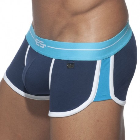 ES Collection Rocky Double Side Mini Boxer - Navy - Turquoise XS