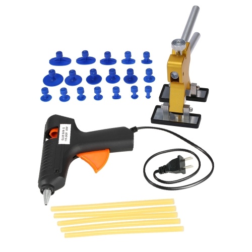 Car Body Paintless Repair Puller + 18 Tabs + Glue Gun + 5pcs Glue Sticks