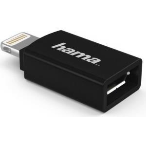 Hama Essential Line - Lightning Adapter - Micro-USB Typ B (W) bis Lightning (M) - Doppelisolierung - Schwarz (00178400)