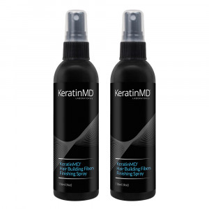 KeratinMD Spray Fixant pour Fibres Capillaires - Prolonge la tenue des fibres capillaires - 2x118ml