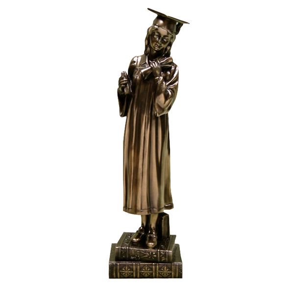 Female Bronze Graduation Figurine