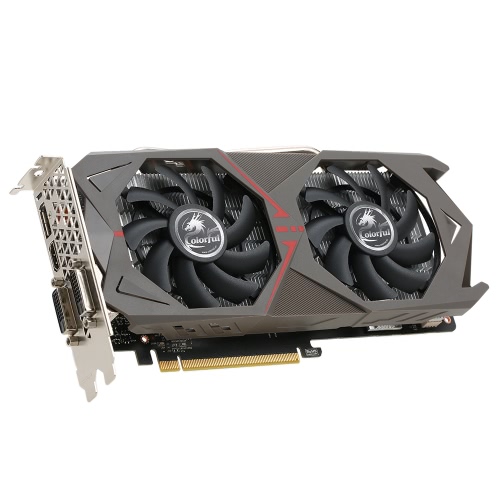 Colorful NVIDIA GeForce GTX 1060 GPU 6GB 192bit Esport Gaming GDDR5 6144M PCI-E X16 3.0 VR Ready Video Graphics Card DVI+HDMI+3*DP Port with Two Cooling Fan
