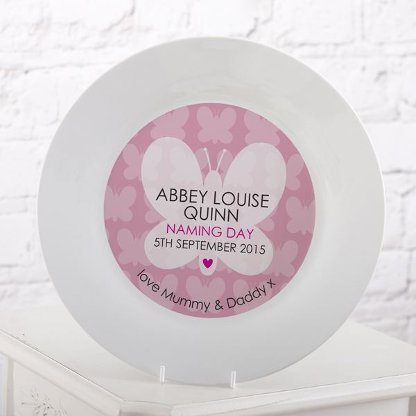 Personalised Naming Day Plate - Girl