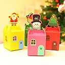 colorido decoración de navidad plegables cajas de regalo al azar-tipo (conjunto de 10)