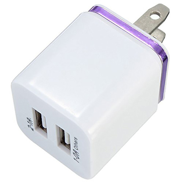 Discount Price 5V 2.1+1A Double USB AC Travel US Wall Charger Plug Dual Charger For Samsung Galaxy HTC Smart Phone Adapter New Hot