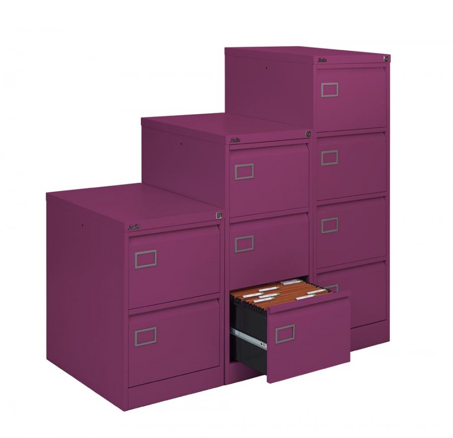 Purple Executive Filing Cabinet 3 Drawers