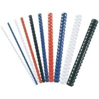 Fellowes Plastikbinderücken, DIN A4, 21 Ringe, 6 mm, rot Stanzteilung: 14,28 mm, rund, Bindekapazität: 2-20 Blatt (53452)