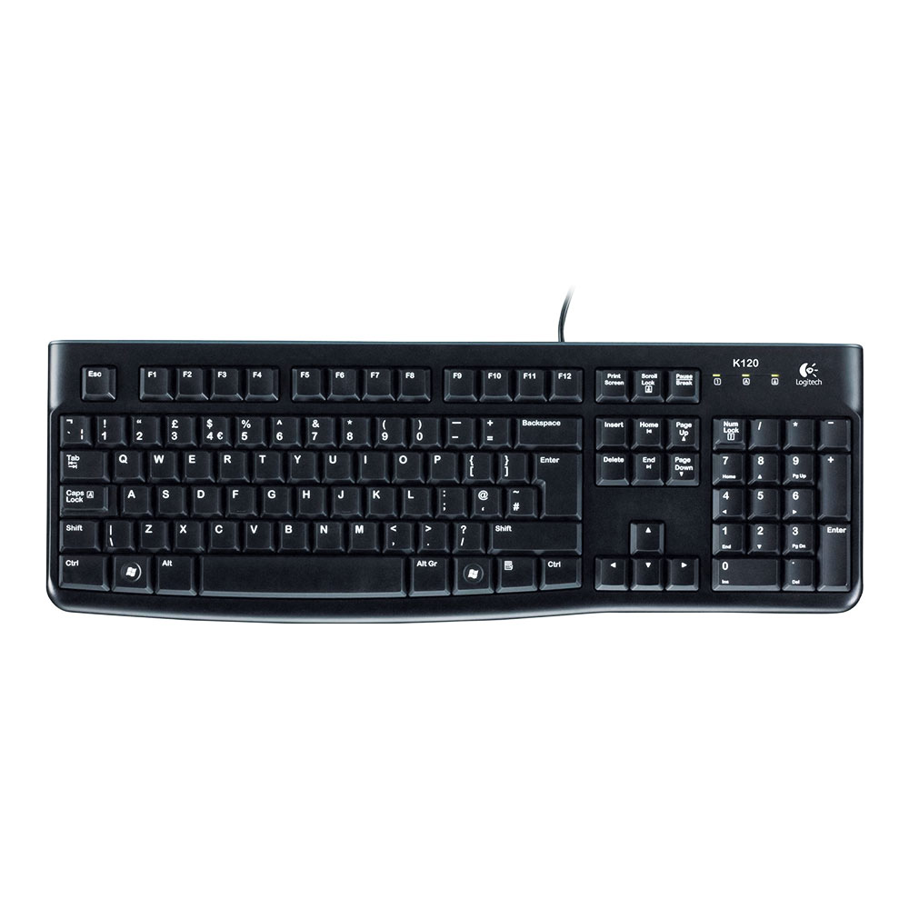 Logitech K120 Business USB Keyboard for Windows and Linux - QWERTY UK Layout