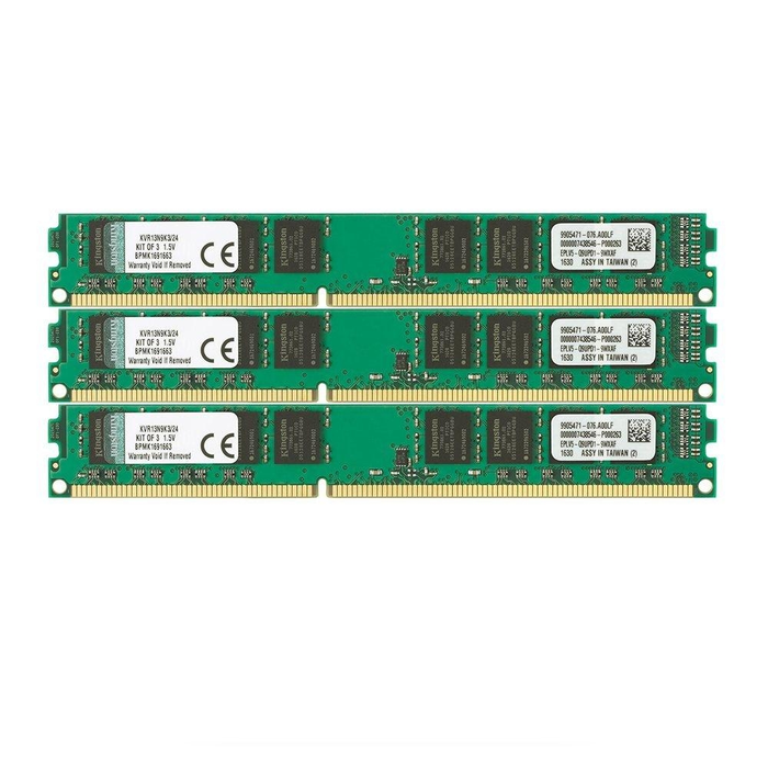 Kingston ValueRAM 24GB (3x8GB) Memory Module 1333MHz DDR3 Non-ECC CL9 DIMM 240-pin Unbuffered