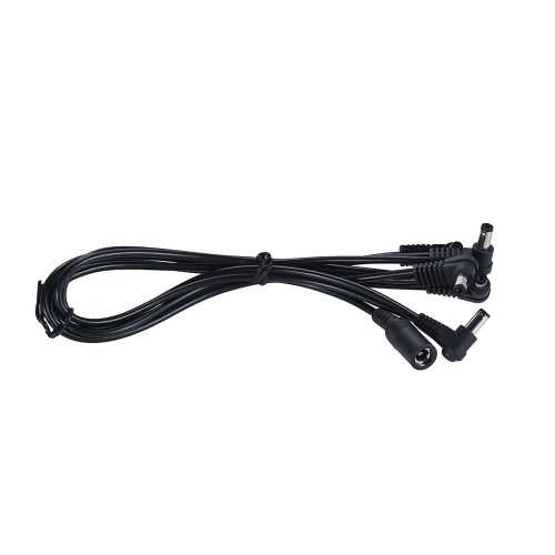 Effect Pedal Power Supply Adapter 9V DC 1000mA 5 Way Daisy Chain Chord Cable Negative Inside Positive Outside