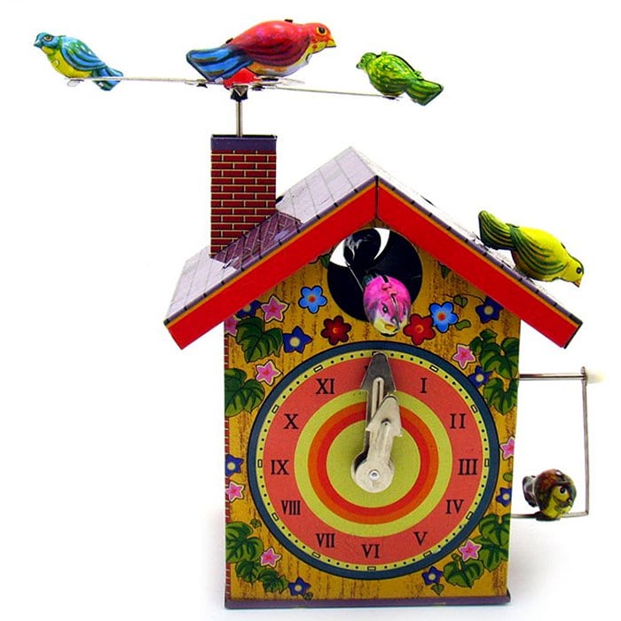 485 Bird House Nostalgic Theme Personality Decoration Creative Gift Tin Toy