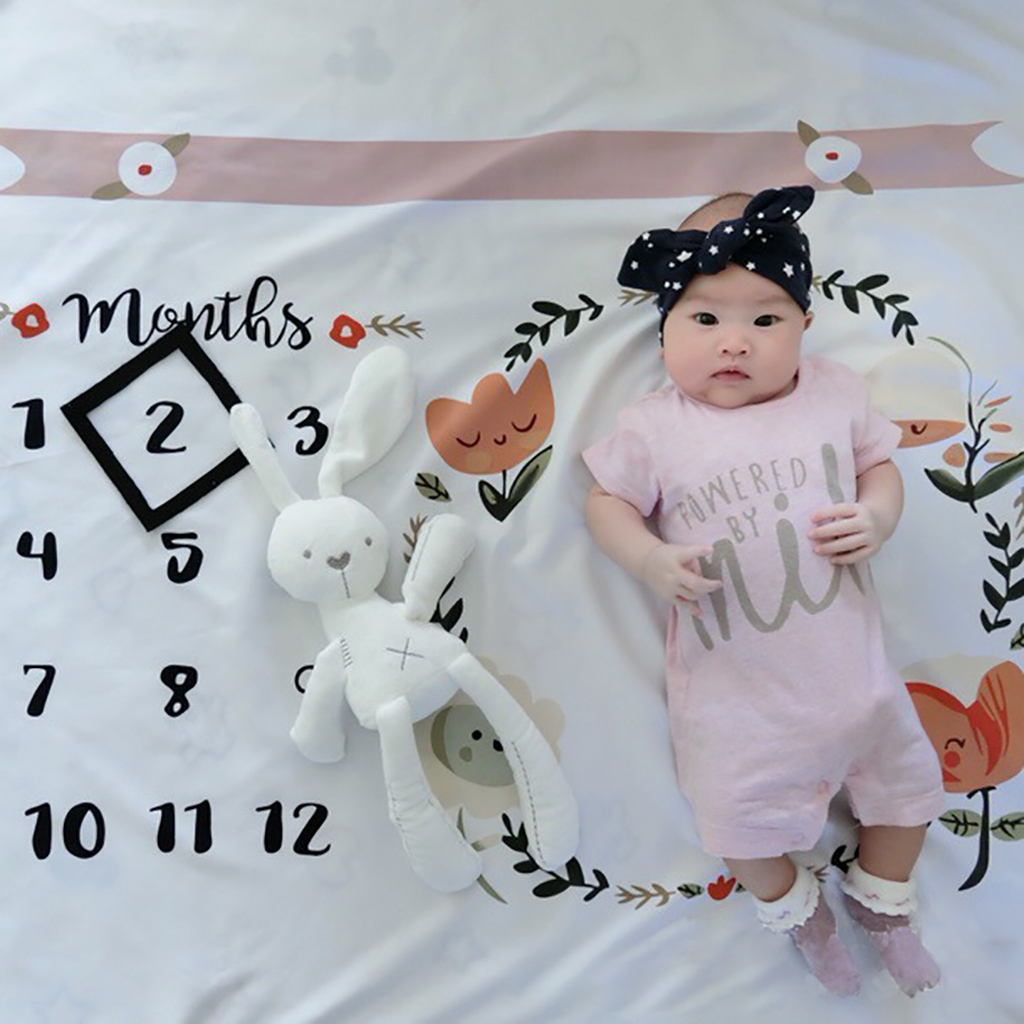 Flower Print Baby Milestone Photography Background Prop