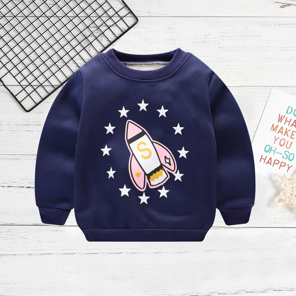 Baby/Toddler Boy's Stars Rocket Print Pullover