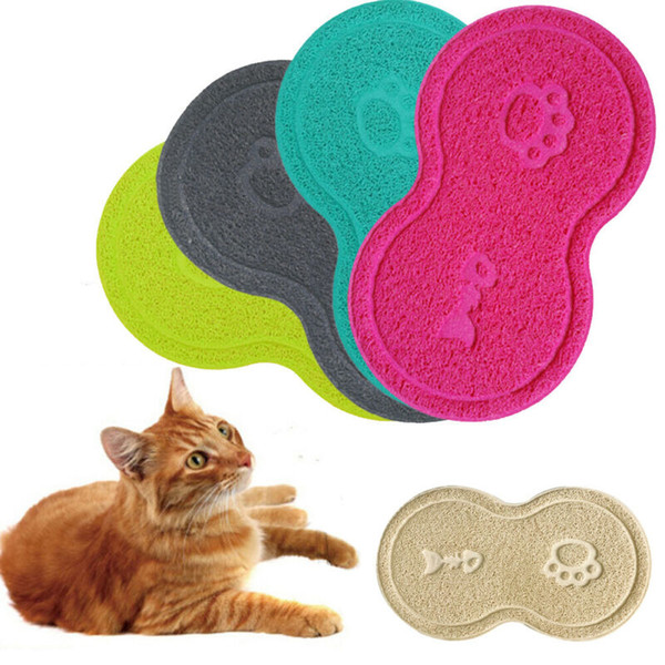 pet litter mat cat food water sand dirt catcher trapper dish bowl placemat pads