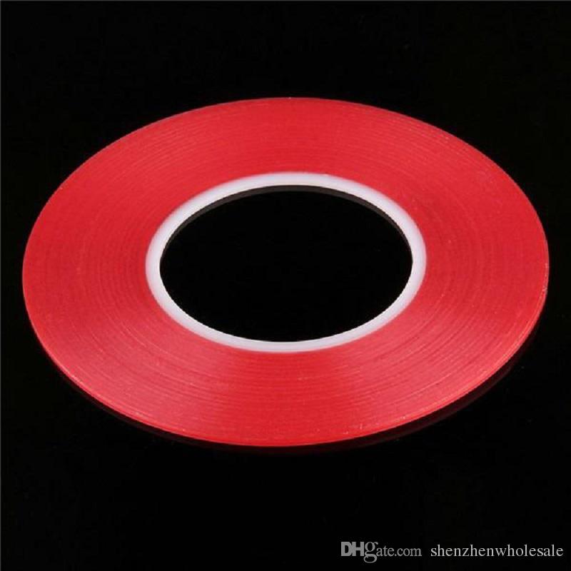 50pcs Transparent Clear Adhesive Transparent Double side Adhesive Tape Heat Resistant Universal cellphone repair sticker red