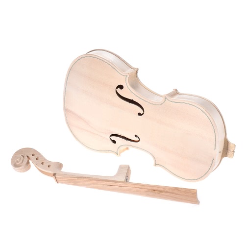 DIY 4/4 completo de madera sólida de madera sólida violín violín Kit con EQ abeto de la parte superior del arce de cuello trasero diapasón aleación de aluminio cola