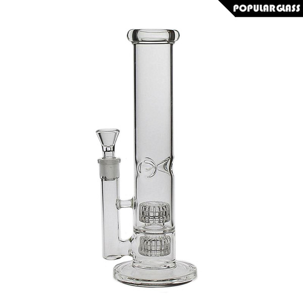 SAML GLASS 26cm Tall Bongs Twin Cage Junior matrix Glass oil Rigs 5mm thick glass smoking water pipe joint size 14.4mm PG5013