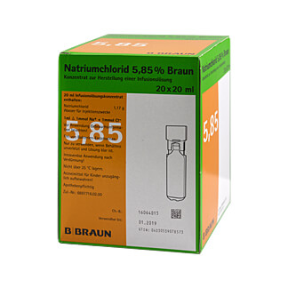Natriumchlorid 5,85% Braun Mpc Infusionslsg.-Konz.