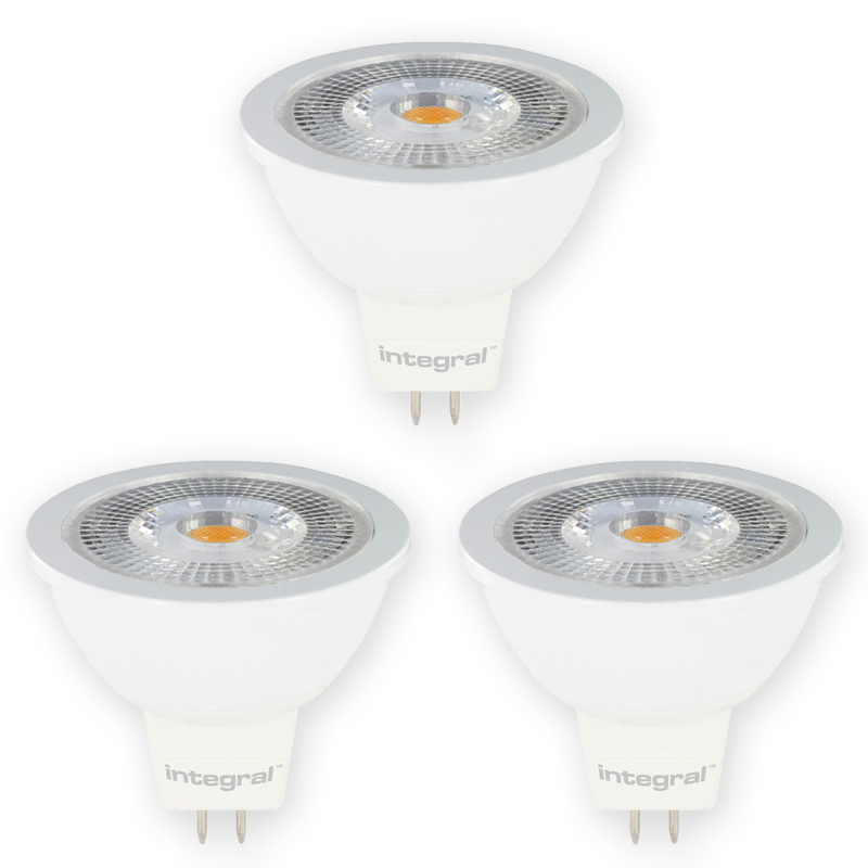 Integral MR16 LED Bulbs GU5.3 5W (36W) 2700K (Warm Light) Non-Dimmable Lamp - 3 PACK